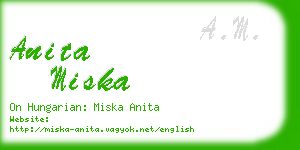 anita miska business card